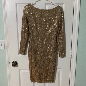 Ralph Lauren Gold Sequin Dress